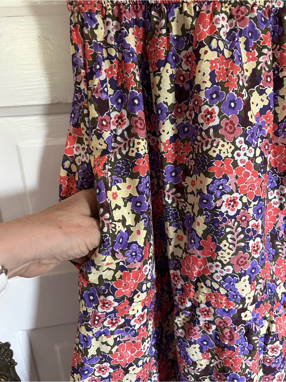 NWT Anthropologie Somerset Floral Tiered Maxi Dress w/Pockets. Adorable! Size XL - Picture 6 of 14